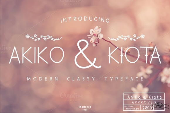 Akiko and Kiota: A Modern Typeface with Classic Touch