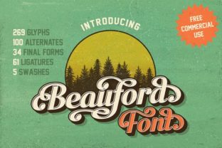 Beauford: A Vintage Display Font for Handmade Products