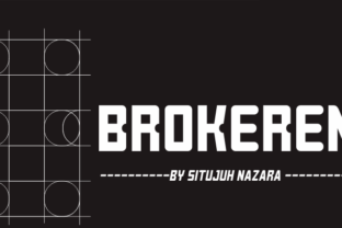 Brokeren: A Display Font with Handcrafted Charm for Makers