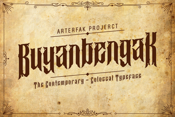 Buyanbengak: A Gothic-Inspired Font for Makers & Shops
