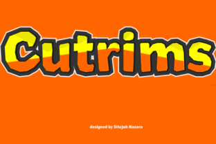 Cutrims: A Display Font for Handmade Brands