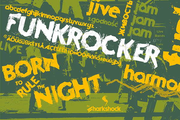 Funkrocker: The Grunge Display Typeface That Commands Attention