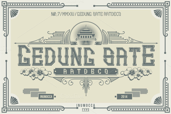Gedung Sate: The Art Deco Display Font for Handmade Brands