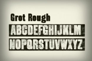 GrotRough Typeface: Chunky Woodblock Charm for Makers