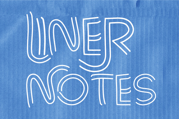 Liner Notes Family: A Scrawly Display Font for Crafters