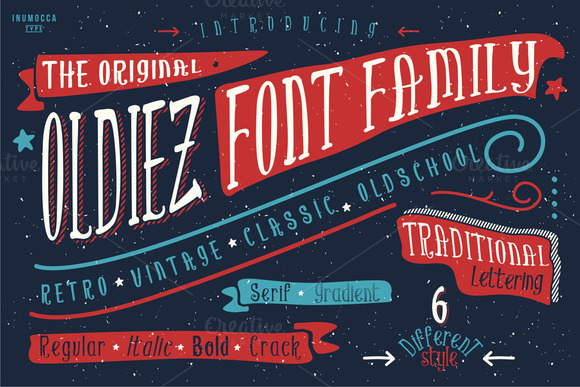Oldiez Font Family: A Retro Handmade Typeface for Branding