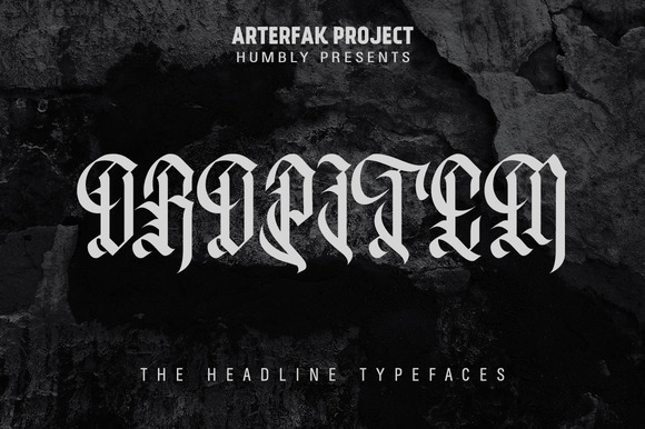 Oropitem Typeface: A Gothic Display Font for Makers and Crafters