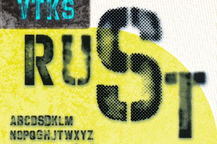 VTKS Rust: A Grunge Display Font for Web Design